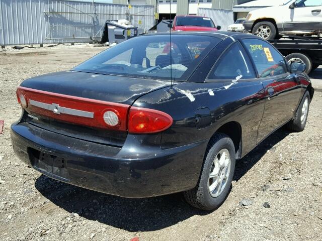 1G1JC12F337351850 - 2003 CHEVROLET CAVALIER BLACK photo 4