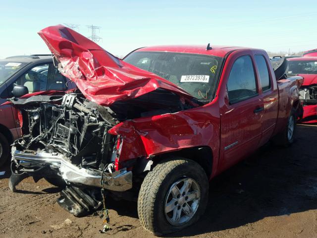 1GTSKVE38AZ107670 - 2010 GMC SIERRA K15 RED photo 2