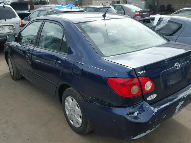 2T1BR32E35C461604 - 2005 TOYOTA COROLLA CE BLUE photo 3