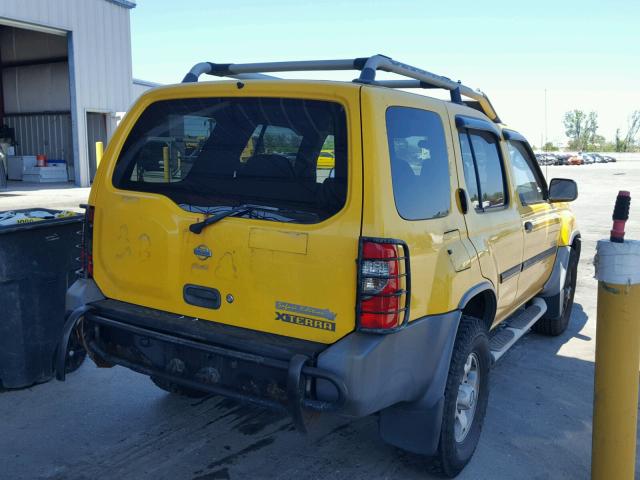 5N1ED28Y71C572274 - 2001 NISSAN XTERRA XE YELLOW photo 4