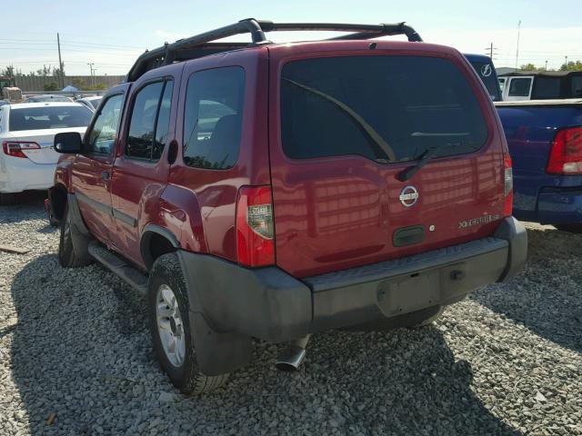 5N1ED28T83C632036 - 2003 NISSAN XTERRA XE RED photo 3