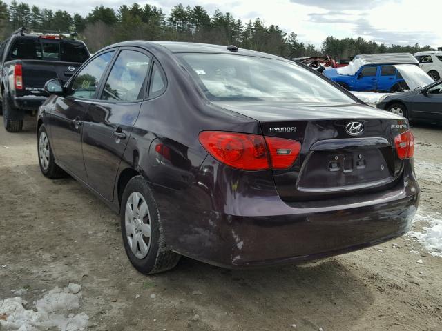 KMHDU46DX8U582504 - 2008 HYUNDAI ELANTRA GL MAROON photo 3