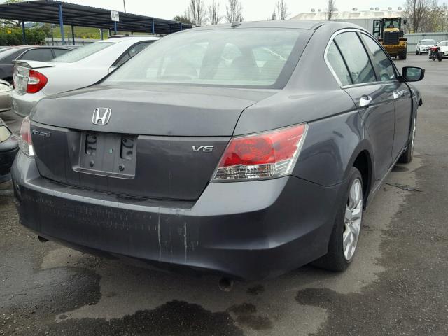 1HGCP36848A006169 - 2008 HONDA ACCORD EXL GRAY photo 4