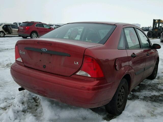 1FAFP33P8YW328457 - 2000 FORD FOCUS LX RED photo 4