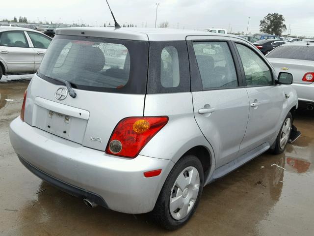 JTKKT624540045498 - 2004 TOYOTA SCION XA SILVER photo 4