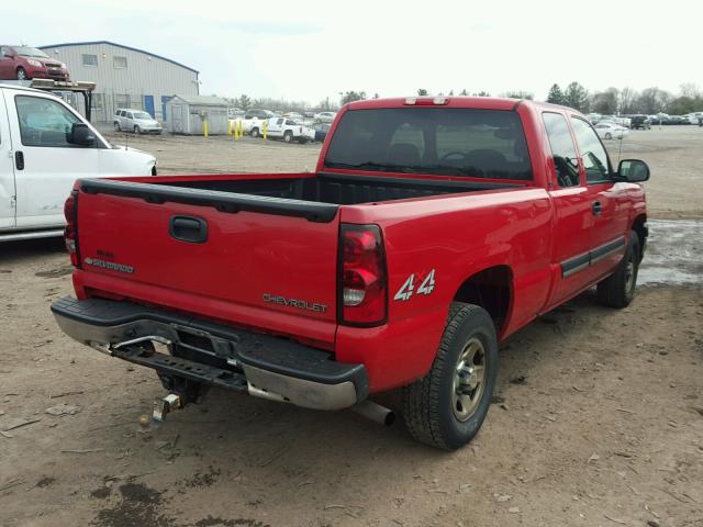 2GCEK19V241358859 - 2004 CHEVROLET SILVERADO RED photo 4