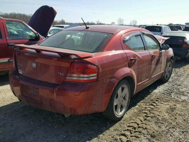 1B3LC76M48N278097 - 2008 DODGE AVENGER R/ RED photo 4