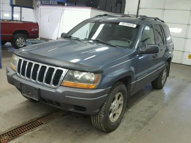 1J4GW48S21C581179 - 2001 JEEP GRAND CHER BLUE photo 2