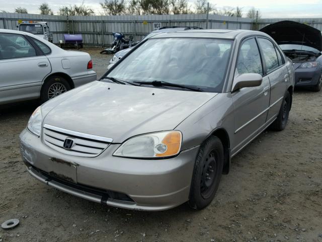 2HGES26763H520592 - 2003 HONDA CIVIC EX თაფლისფერი ფოტო 2