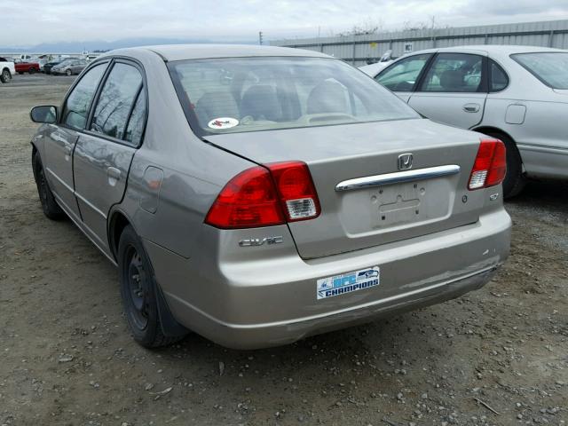 2HGES26763H520592 - 2003 HONDA CIVIC EX თაფლისფერი ფოტო 3