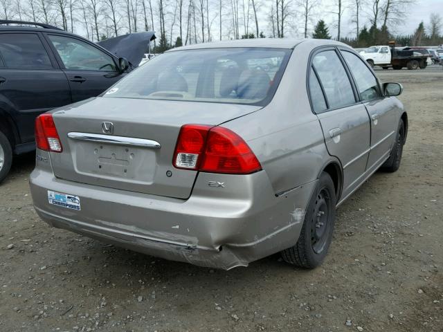 2HGES26763H520592 - 2003 HONDA CIVIC EX TAN photo 4