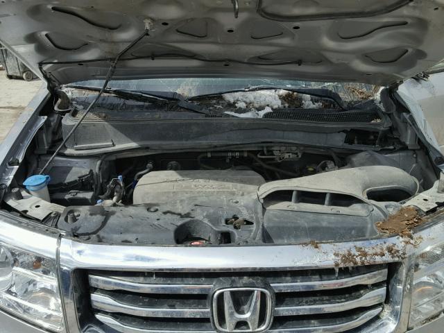 5FNYF4H53CB039714 - 2012 HONDA PILOT EXL SILVER photo 7