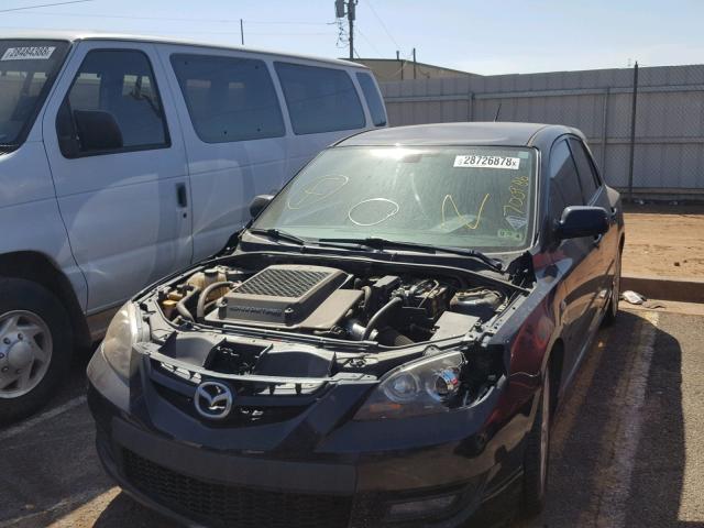 JM1BK34L271700986 - 2007 MAZDA SPEED 3 BLACK photo 2