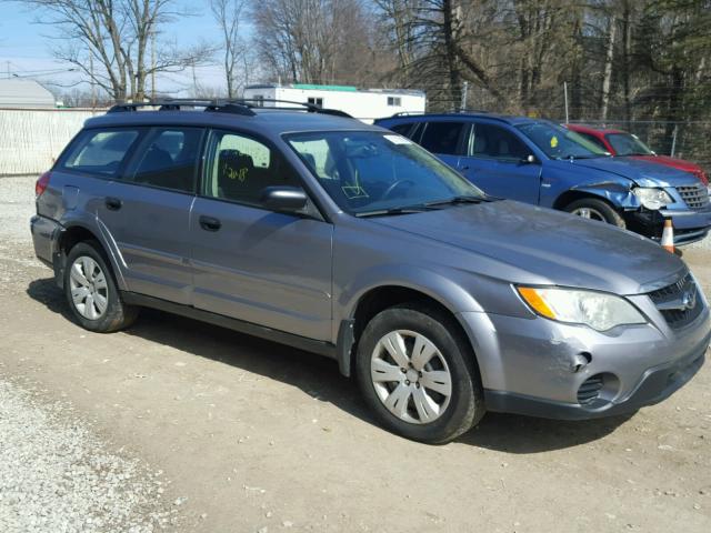 4S4BP60C087316028 - 2008 SUBARU OUTBACK SILVER photo 1