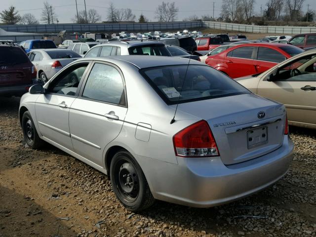 KNAFE122285550263 - 2008 KIA SPECTRA EX SILVER photo 3