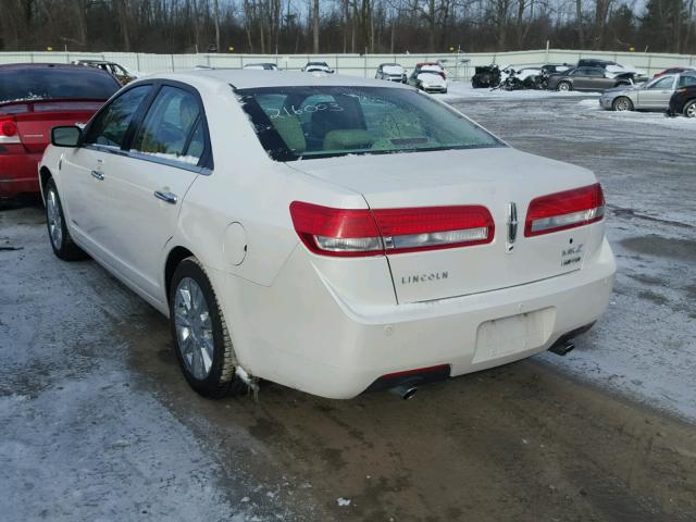 3LNDL2L32CR815049 - 2012 LINCOLN MKZ HYBRID WHITE photo 3