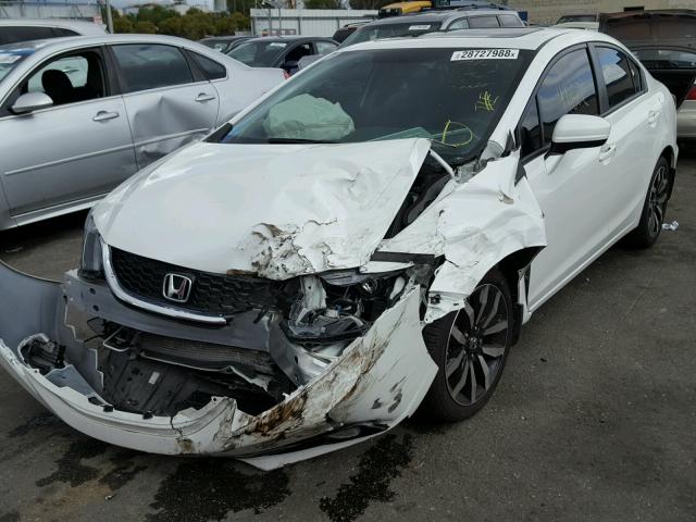 19XFB2F99EE212657 - 2014 HONDA CIVIC EXL თეთრი ფოტო 2