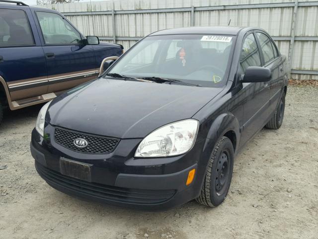 KNADE123066087031 - 2006 KIA RIO BLACK photo 2