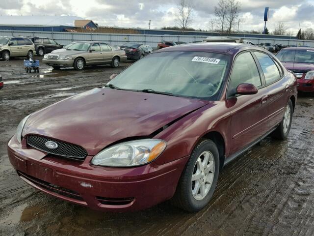 1FAFP56U76A159586 - 2006 FORD TAURUS SEL MAROON photo 2