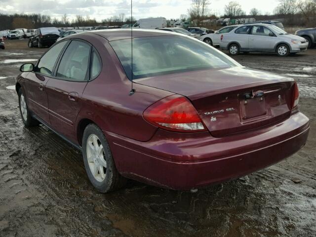 1FAFP56U76A159586 - 2006 FORD TAURUS SEL MAROON photo 3