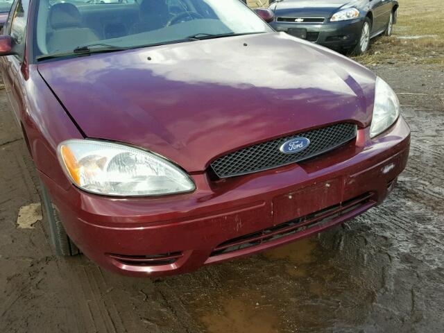 1FAFP56U76A159586 - 2006 FORD TAURUS SEL MAROON photo 9