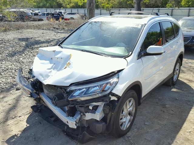 5J6RM4H73FL030356 - 2015 HONDA CR-V EXL WHITE photo 2