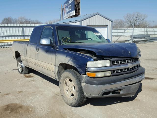 1GCEK19T02E203012 - 2002 CHEVROLET SILVERADO BLUE photo 1