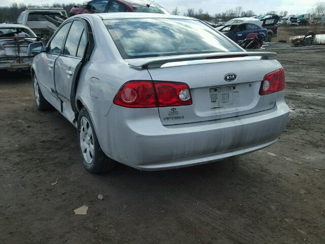 KNAGE123285226744 - 2008 KIA OPTIMA LX SILVER photo 3