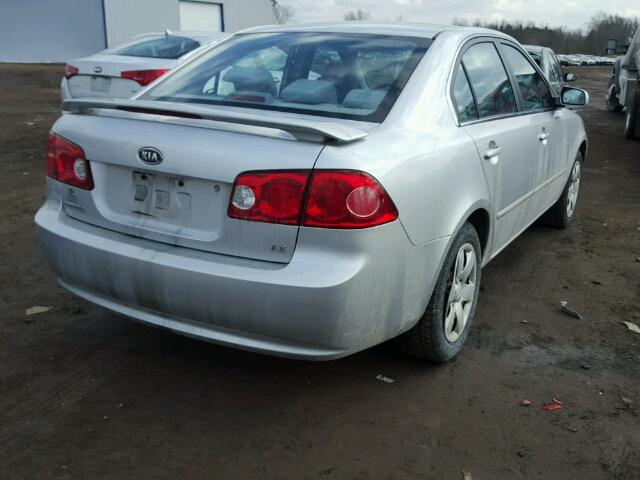 KNAGE123285226744 - 2008 KIA OPTIMA LX SILVER photo 4