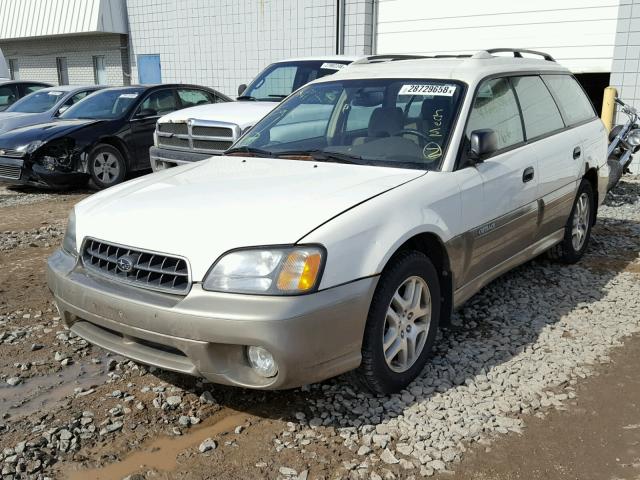 4S3BH675847611770 - 2004 SUBARU LEGACY OUT WHITE photo 2