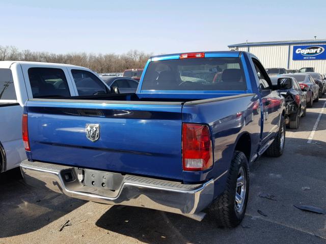 3D7JB1EK1AG101565 - 2010 DODGE RAM 1500 BLUE photo 4