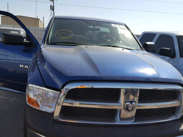 3D7JB1EK1AG101565 - 2010 DODGE RAM 1500 BLUE photo 9