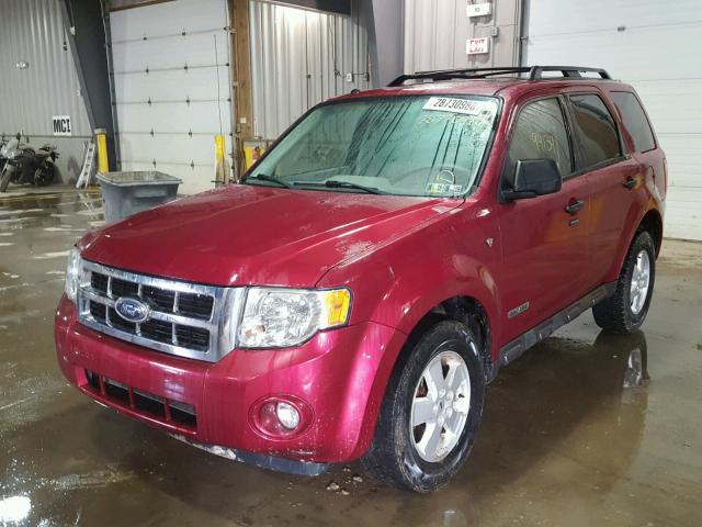 1FMCU93138KA76947 - 2008 FORD ESCAPE XLT RED photo 2