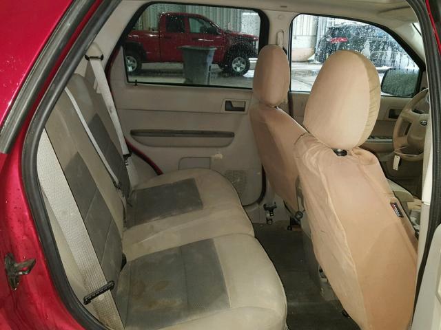 1FMCU93138KA76947 - 2008 FORD ESCAPE XLT RED photo 6