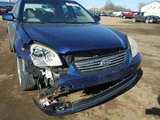 KNAGE123575112784 - 2007 KIA OPTIMA LX BLUE photo 9