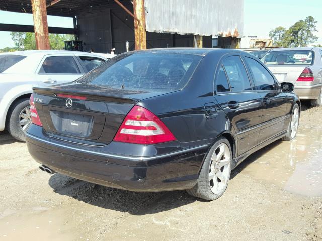 WDBRF52H27E026701 - 2007 MERCEDES-BENZ C 230 BLACK photo 4