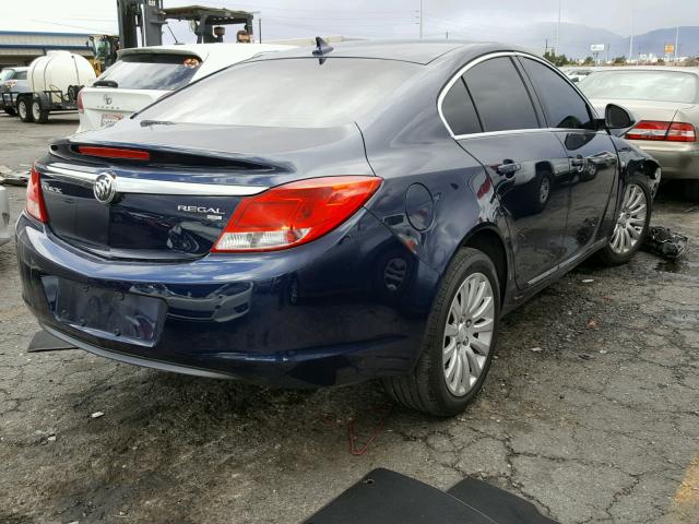 2G4GN5ECXB9197604 - 2011 BUICK REGAL CXL BLUE photo 4