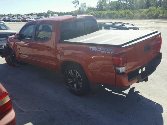 5TFCZ5AN3GX031951 - 2016 TOYOTA TACOMA DOU ORANGE photo 3