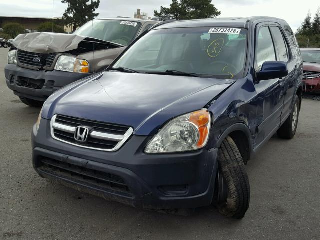 SHSRD78863U131897 - 2003 HONDA CR-V EX BLUE photo 2