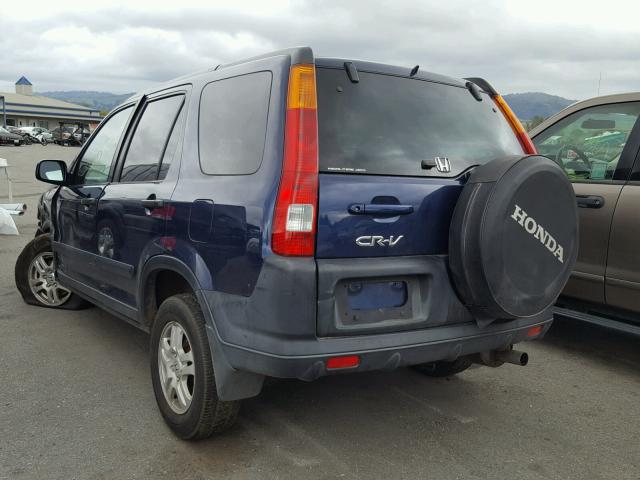 SHSRD78863U131897 - 2003 HONDA CR-V EX BLUE photo 3