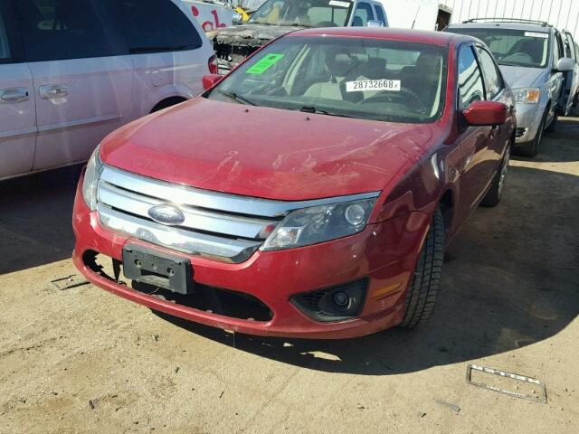 3FAHP0HG4AR222984 - 2010 FORD FUSION SE RED photo 2