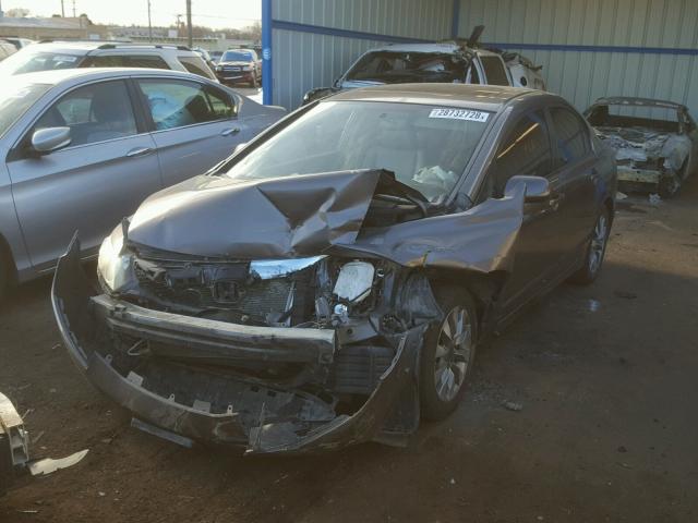 1HGFA16979L004966 - 2009 HONDA CIVIC EXL BROWN photo 2