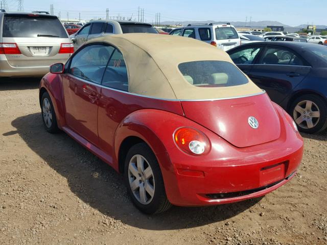 3VWRF31Y67M419955 - 2007 VOLKSWAGEN NEW BEETLE 红色 照片 3