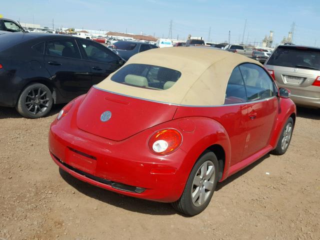 3VWRF31Y67M419955 - 2007 VOLKSWAGEN NEW BEETLE RED photo 4