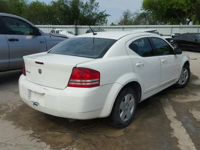 1B3LC46K08N593508 - 2008 DODGE AVENGER SE WHITE photo 4