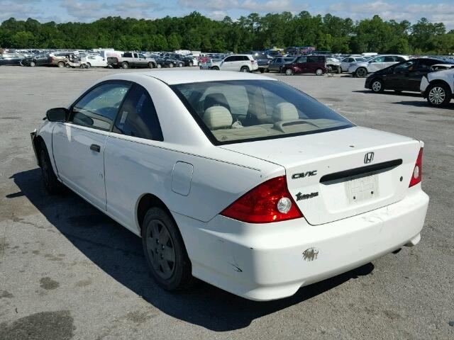 1HGEM21154L048595 - 2004 HONDA CIVIC WHITE photo 3