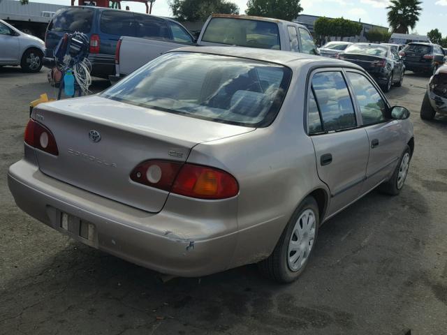 1NXBR12E31Z551882 - 2001 TOYOTA COROLLA CE TAN photo 4