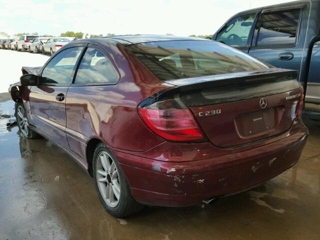 WDBRN40JX3A412125 - 2003 MERCEDES-BENZ C 230K SPO RED photo 3