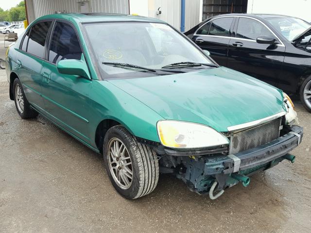 2HGES26791H513181 - 2001 HONDA CIVIC EX მწვანე ფოტო 1