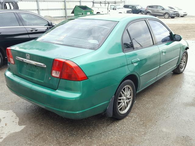 2HGES26791H513181 - 2001 HONDA CIVIC EX მწვანე ფოტო 4